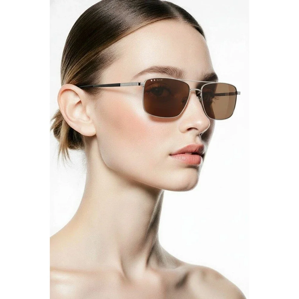 Prada Sunglasses SPR 54Q 610216 SAV 135 24 Gradient Black Gunmetal/Silver *FLAW*